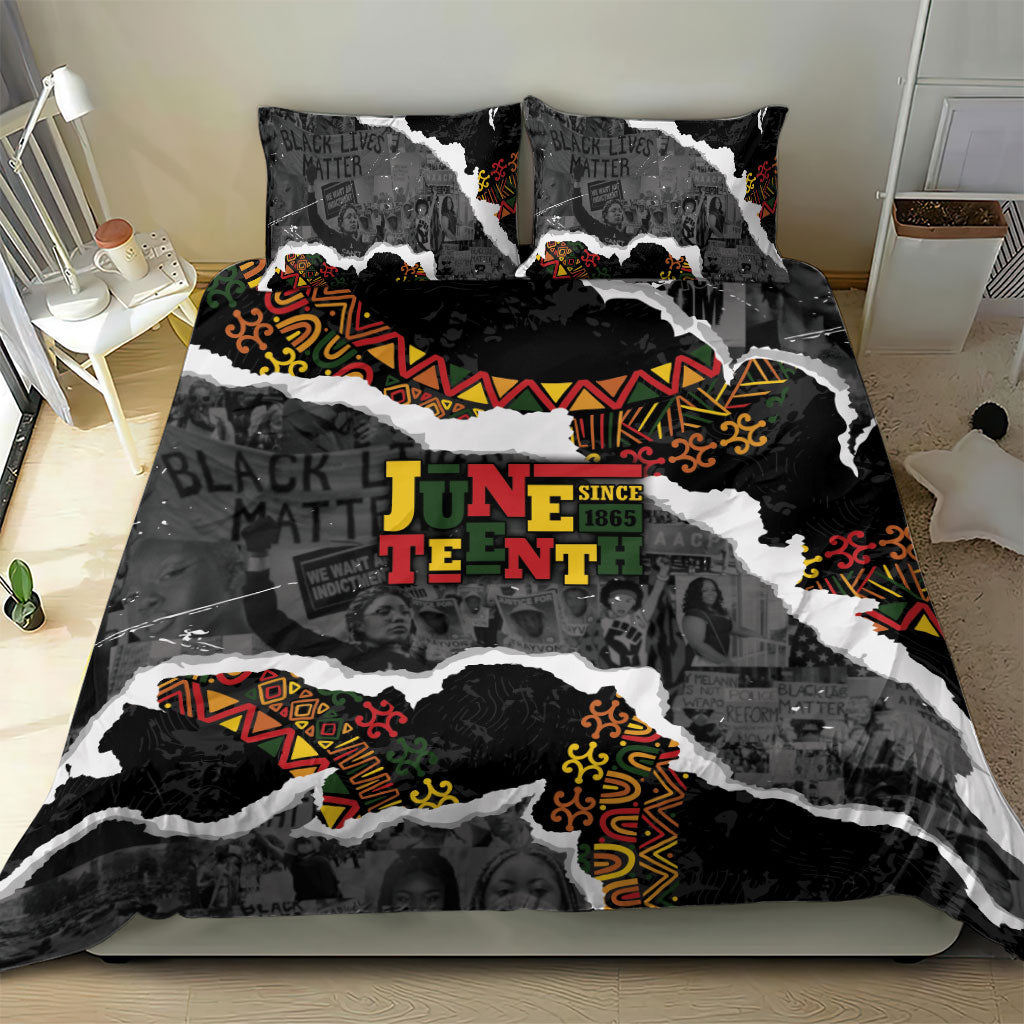 Juneteenth Freedom Day Grunge Ethnic Motif Bedding Set Black History