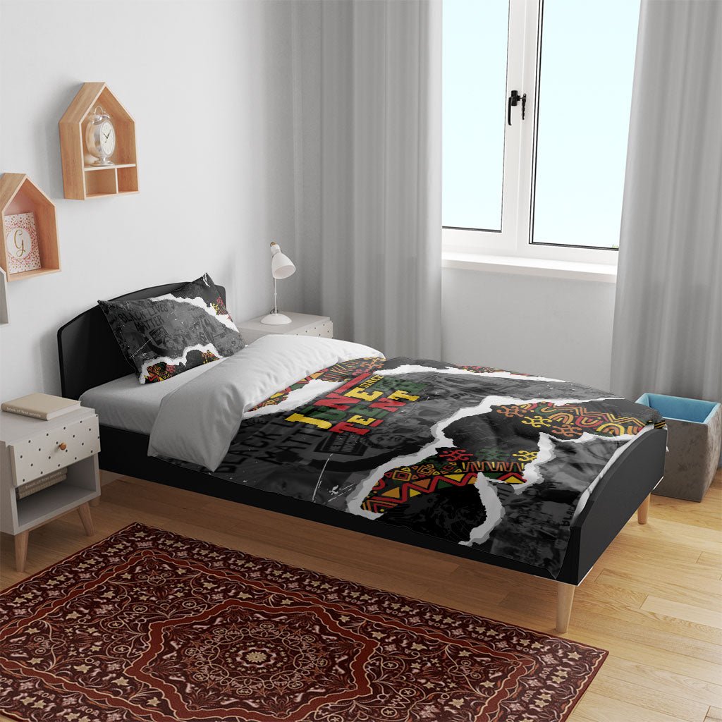 Juneteenth Freedom Day Grunge Ethnic Motif Bedding Set Black History