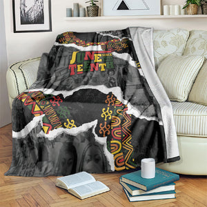 Juneteenth Freedom Day Grunge Ethnic Motif Blanket Black History