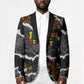 Juneteenth Freedom Day Personalized Grunge Ethnic Motif Blazer Black History