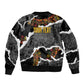 Juneteenth Freedom Day Personalized Grunge Ethnic Motif Bomber Jacket Black History