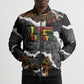 Juneteenth Freedom Day Personalized Grunge Ethnic Motif Bomber Puffer Jacket Black History