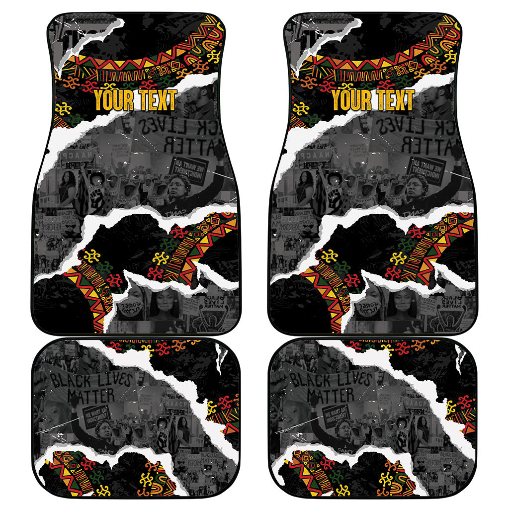 Juneteenth Freedom Day Personalized Grunge Ethnic Motif Car Mats Black History