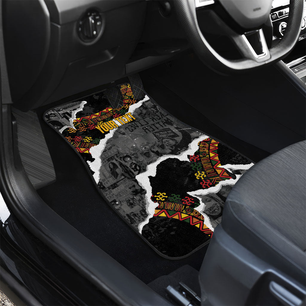 Juneteenth Freedom Day Personalized Grunge Ethnic Motif Car Mats Black History