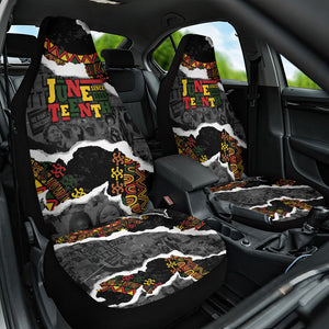Juneteenth Freedom Day Grunge Ethnic Motif Car Seat Cover Black History