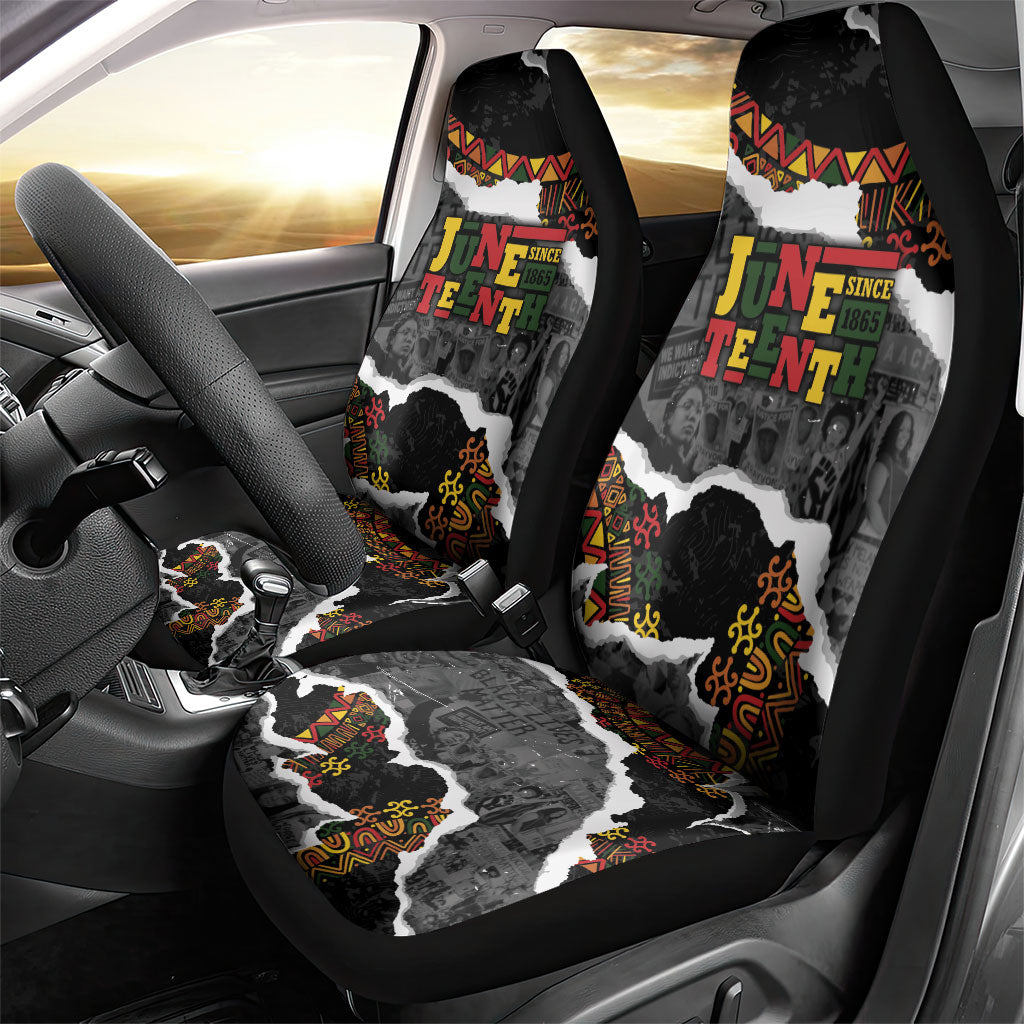 Juneteenth Freedom Day Grunge Ethnic Motif Car Seat Cover Black History