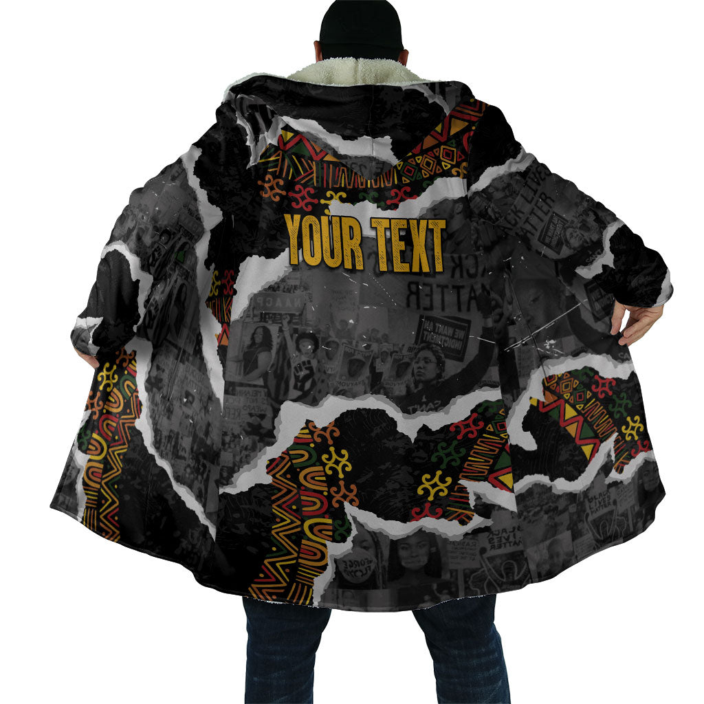 Juneteenth Freedom Day Personalized Grunge Ethnic Motif Cloak Black History