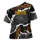 Juneteenth Freedom Day Personalized Grunge Ethnic Motif Cross Shoulder Shirt Black History