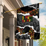 Juneteenth Freedom Day Grunge Ethnic Motif Garden Flag Black History