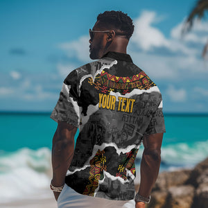 Juneteenth Freedom Day Personalized Grunge Ethnic Motif Hawaiian Shirt Black History