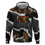 Juneteenth Freedom Day Personalized Grunge Ethnic Motif Hoodie Black History