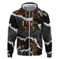 Juneteenth Freedom Day Personalized Grunge Ethnic Motif Hoodie Black History