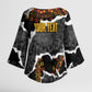Juneteenth Freedom Day Personalized Grunge Ethnic Motif Kimono Sleeve Blouse Black History