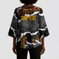 Juneteenth Freedom Day Personalized Grunge Ethnic Motif Kimono Sleeve Blouse Black History