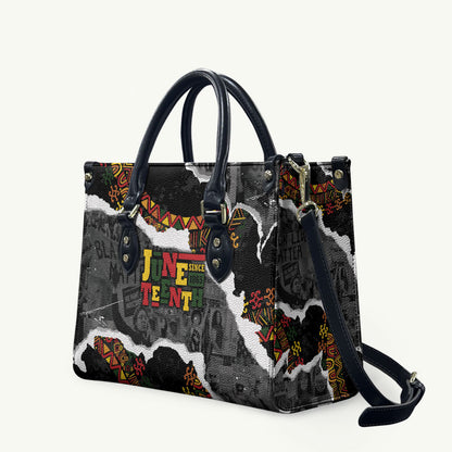Juneteenth Freedom Day Grunge Ethnic Motif Leather Bag Black History