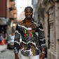 Juneteenth Freedom Day Personalized Grunge Ethnic Motif Long Sleeve Button Shirt Black History