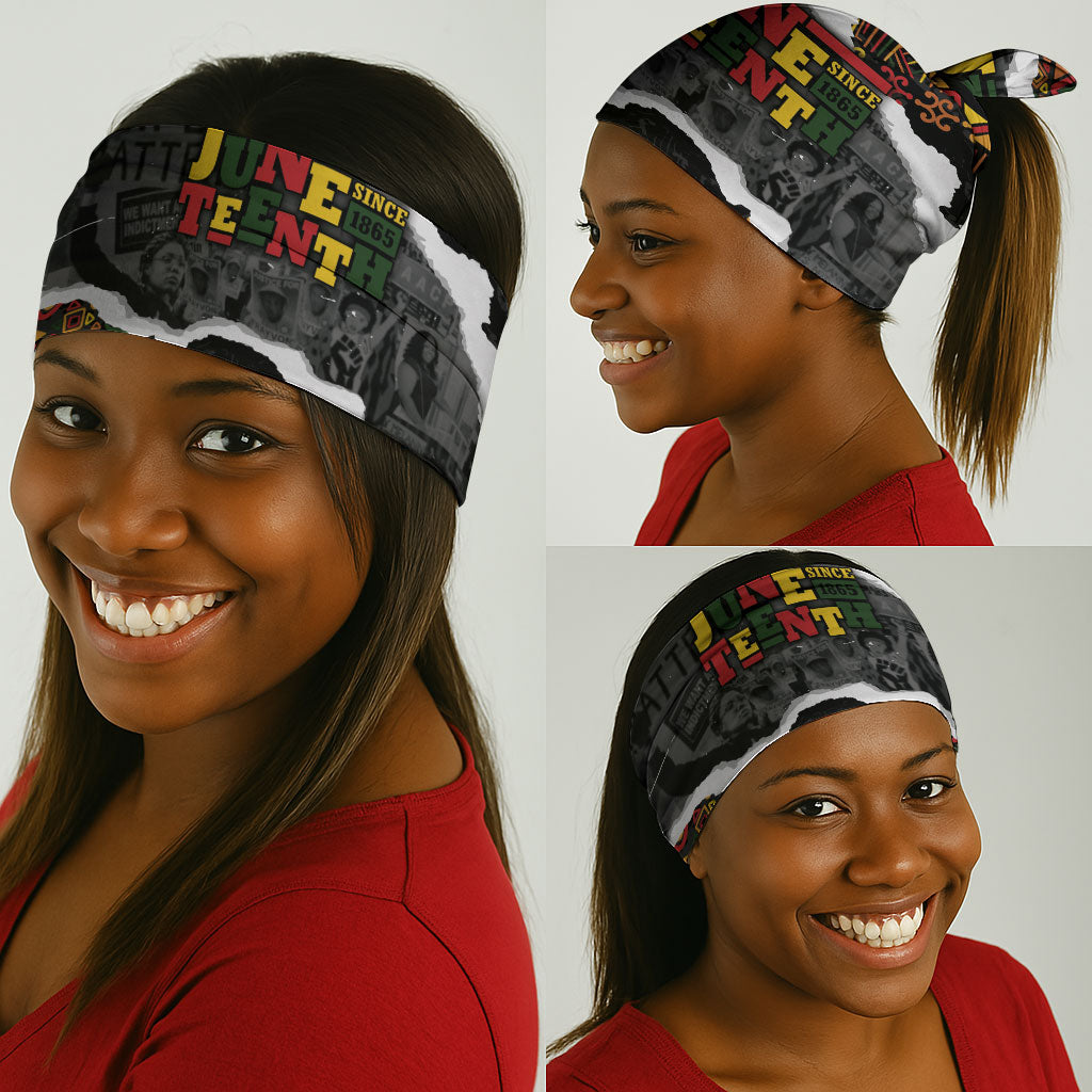 Juneteenth Freedom Day Grunge Ethnic Motif Neck Gaiter Black History