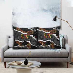 Juneteenth Freedom Day Grunge Ethnic Motif Pillow Cover Black History