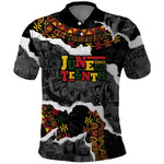 Juneteenth Freedom Day Personalized Grunge Ethnic Motif Polo Shirt Black History