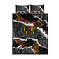 Juneteenth Freedom Day Grunge Ethnic Motif Quilt Bed Set Black History