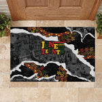 Juneteenth Freedom Day Grunge Ethnic Motif Rubber Doormat Black History