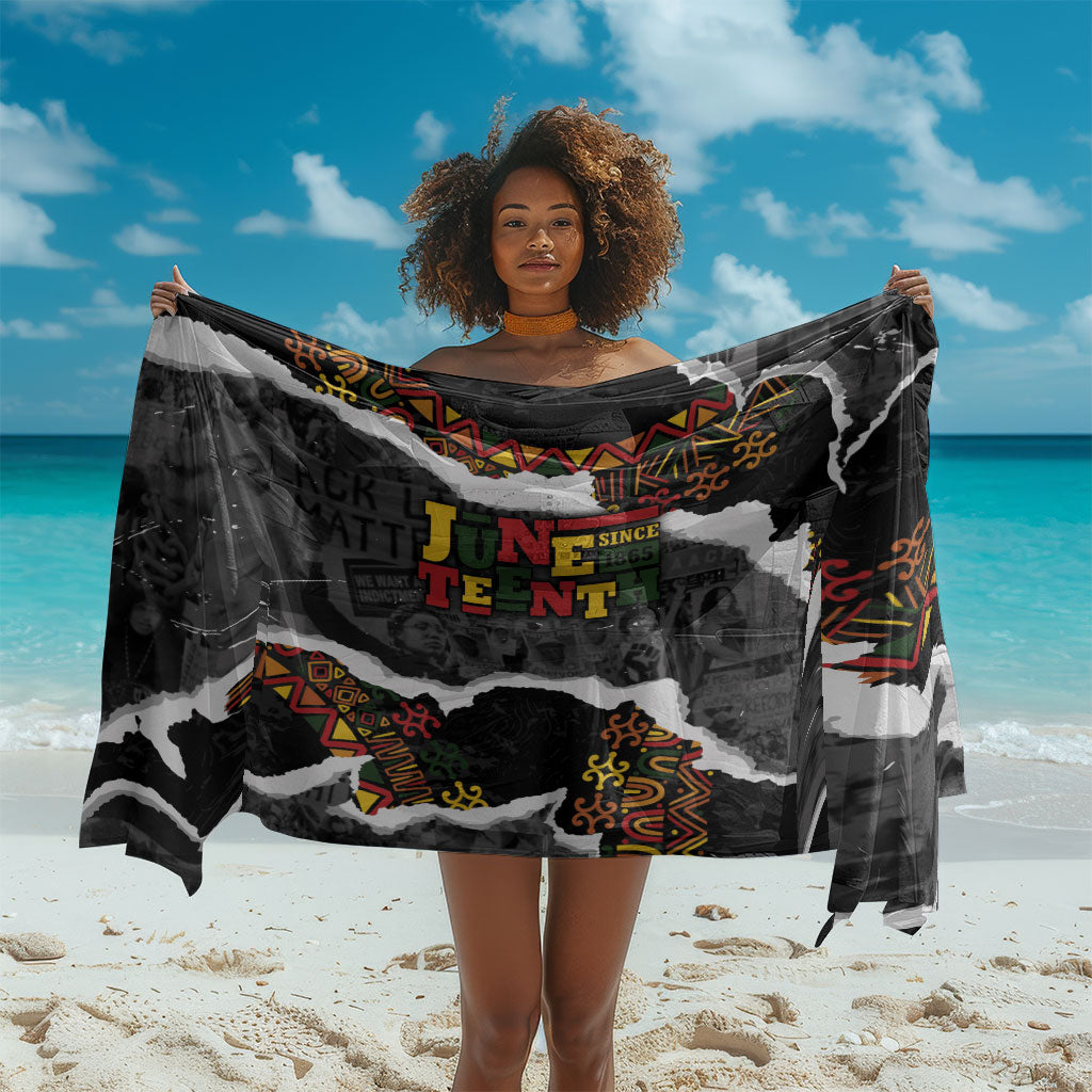 Juneteenth Freedom Day Grunge Ethnic Motif Sarong Black History