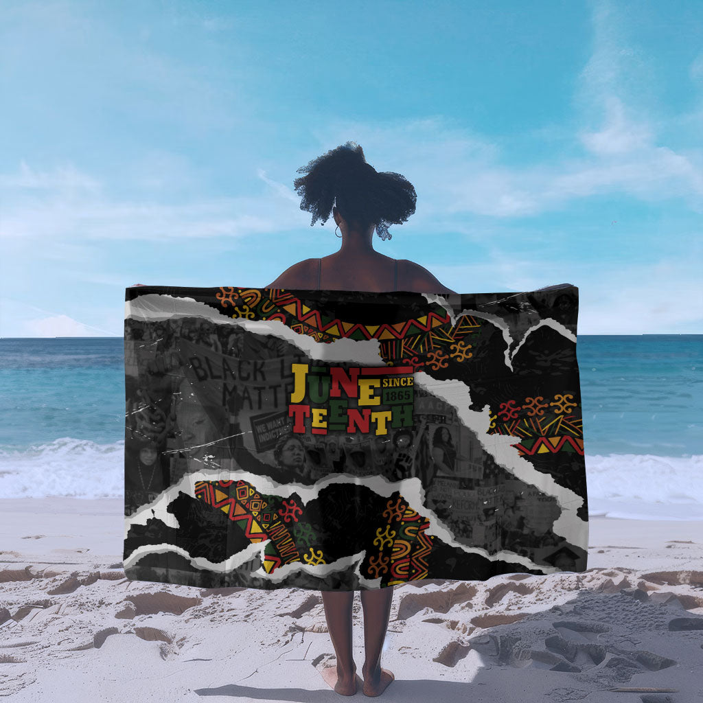 Juneteenth Freedom Day Grunge Ethnic Motif Sarong Black History