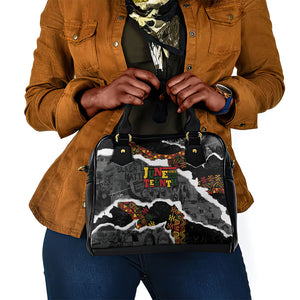 Juneteenth Freedom Day Grunge Ethnic Motif Shoulder Handbag Black History