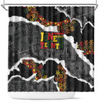 Juneteenth Freedom Day Grunge Ethnic Motif Shower Curtain Black History