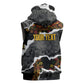 Juneteenth Freedom Day Personalized Grunge Ethnic Motif Sleeveless Zip Hoodie Black History