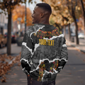 Juneteenth Freedom Day Personalized Grunge Ethnic Motif Sweatshirt Black History