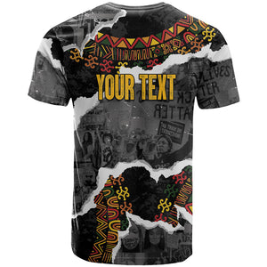 Juneteenth Freedom Day Personalized Grunge Ethnic Motif T shirt Black History