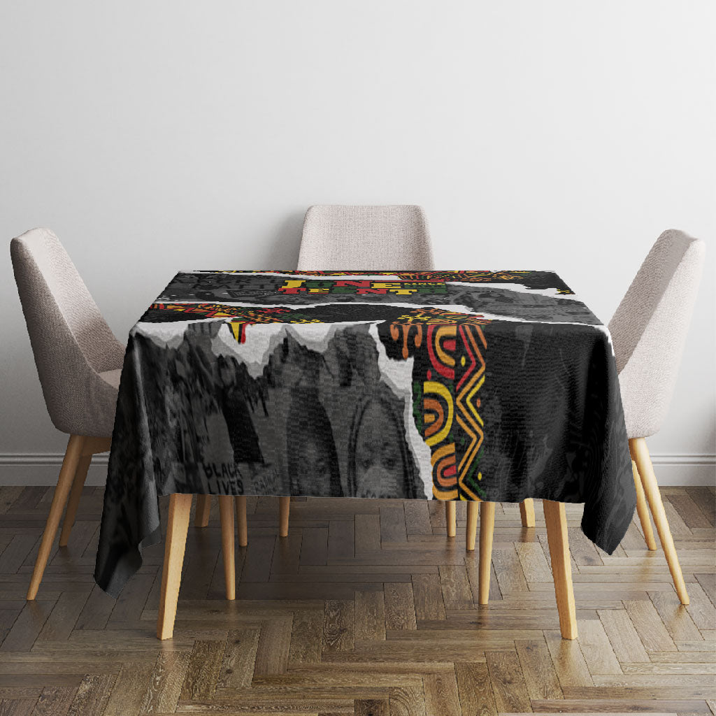 Juneteenth Freedom Day Grunge Ethnic Motif Tablecloth Black History