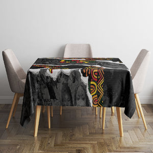Juneteenth Freedom Day Grunge Ethnic Motif Tablecloth Black History