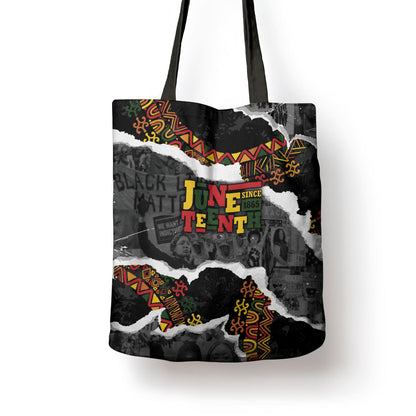 Juneteenth Freedom Day Grunge Ethnic Motif Tote Bag Black History