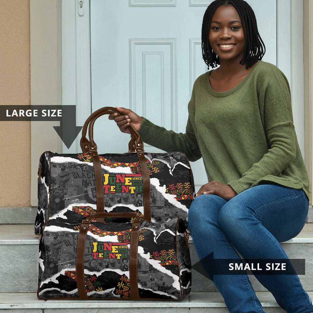 Juneteenth Freedom Day Grunge Ethnic Motif Travel Bag Black History