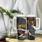 Juneteenth Freedom Day Personalized Grunge Ethnic Motif Tumbler With Handle Black History
