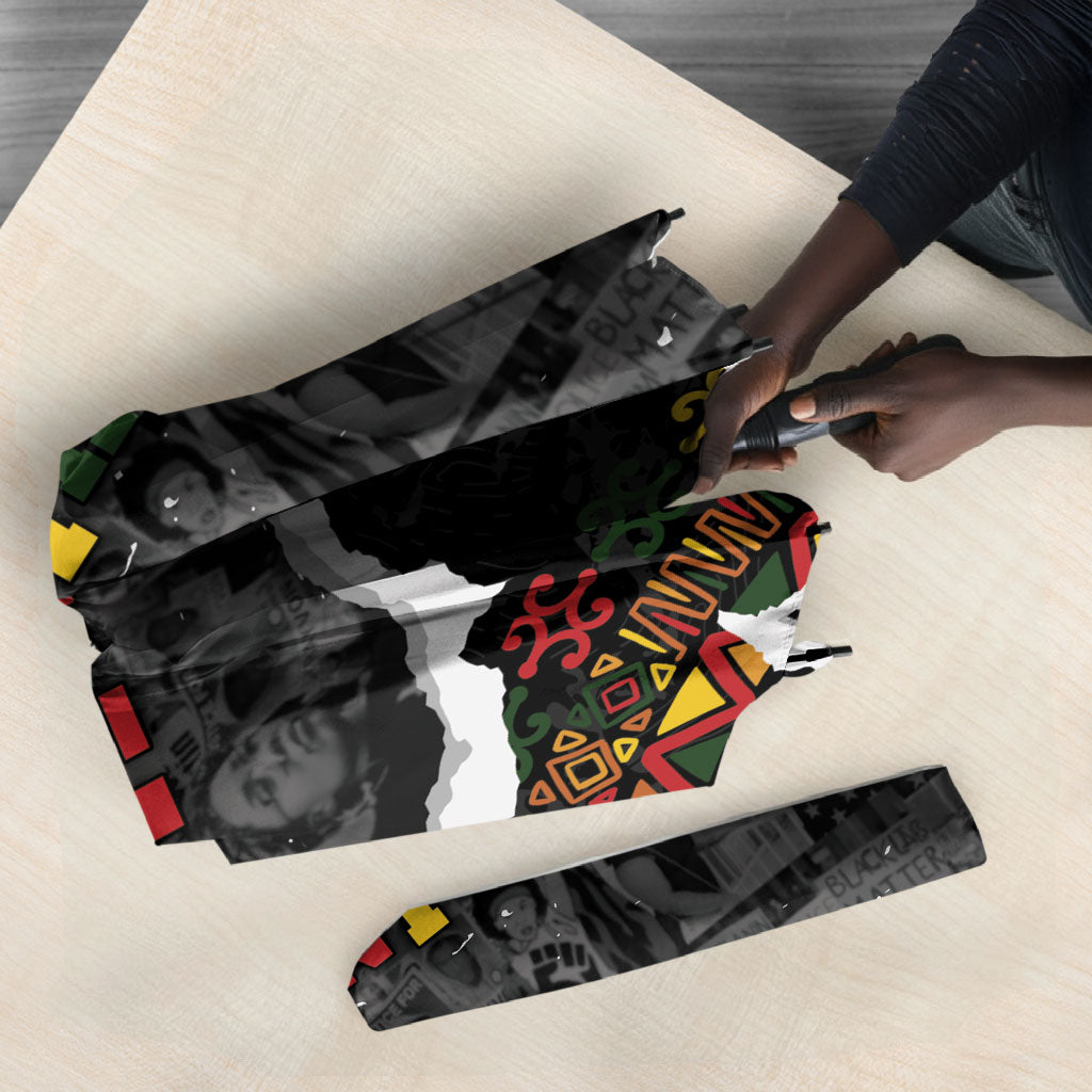 Juneteenth Freedom Day Grunge Ethnic Motif Umbrella Black History
