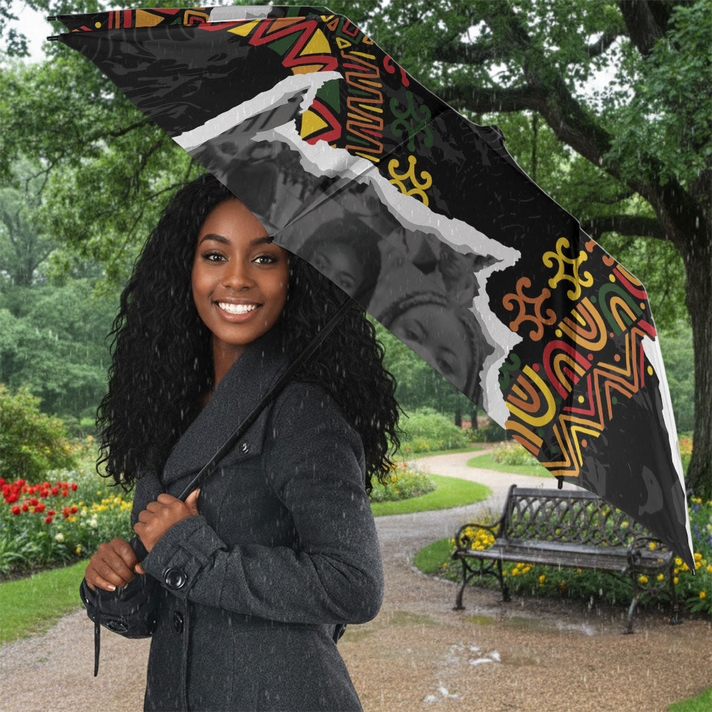 Juneteenth Freedom Day Grunge Ethnic Motif Umbrella Black History