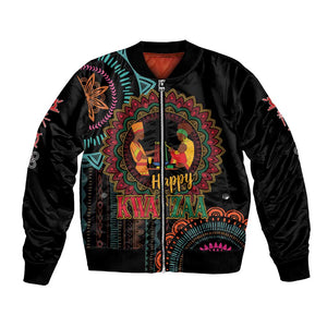 Africa Happy Kwanzaa Bomber Jacket Nguzo Saba