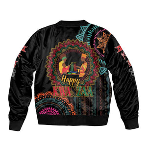 Africa Happy Kwanzaa Bomber Jacket Nguzo Saba