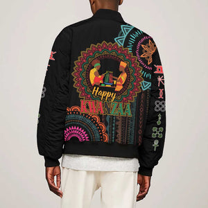 Africa Happy Kwanzaa Bomber Jacket Nguzo Saba