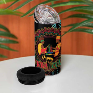 Africa Happy Kwanzaa 4 in 1 Can Cooler Tumbler Nguzo Saba