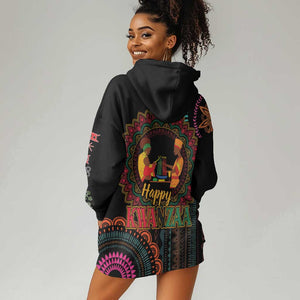 Africa Happy Kwanzaa Hoodie Dress Nguzo Saba