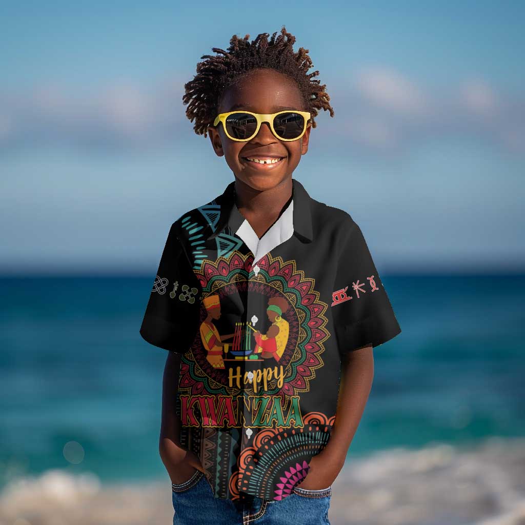 Africa Happy Kwanzaa Kid Hawaiian Shirt Nguzo Saba