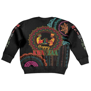 Happy Kwanzaa African Kid Ugly Christmas Sweater Mandala Mix Nguzo Saba