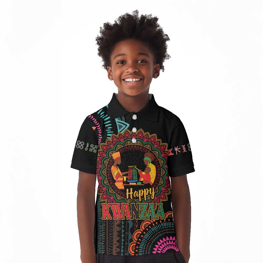 Africa Happy Kwanzaa Kid Polo Shirt Nguzo Saba