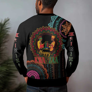 Happy Kwanzaa African Ugly Christmas Sweater Mandala Mix Nguzo Saba