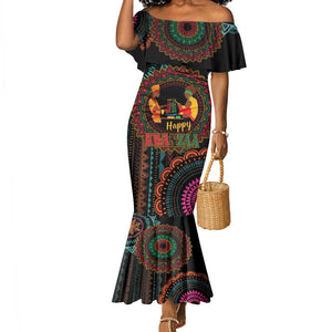 Africa Happy Kwanzaa Mermaid Dress Nguzo Saba