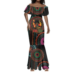 Africa Happy Kwanzaa Mermaid Dress Nguzo Saba